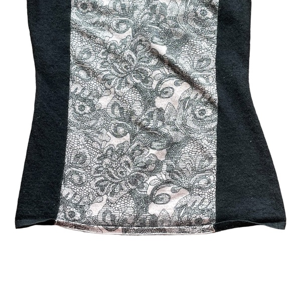 SAKS FIFTH AVENUE BLACK & PINK CASHMERE KNIT TANK SWEATER SMALL - Picture 5 of 10